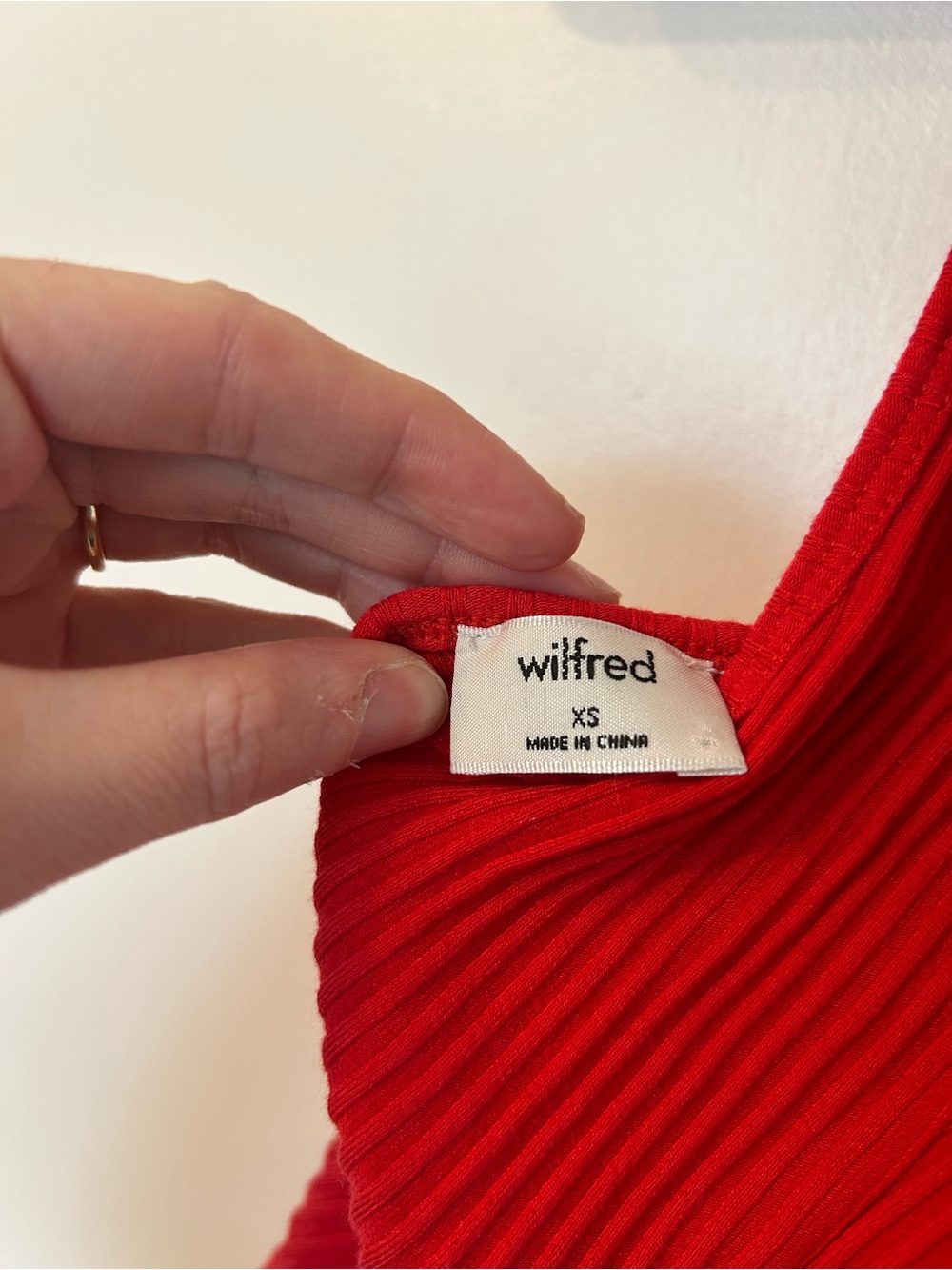 Wilfred Red Ribbed Bodysuit - Picture 3 of 3